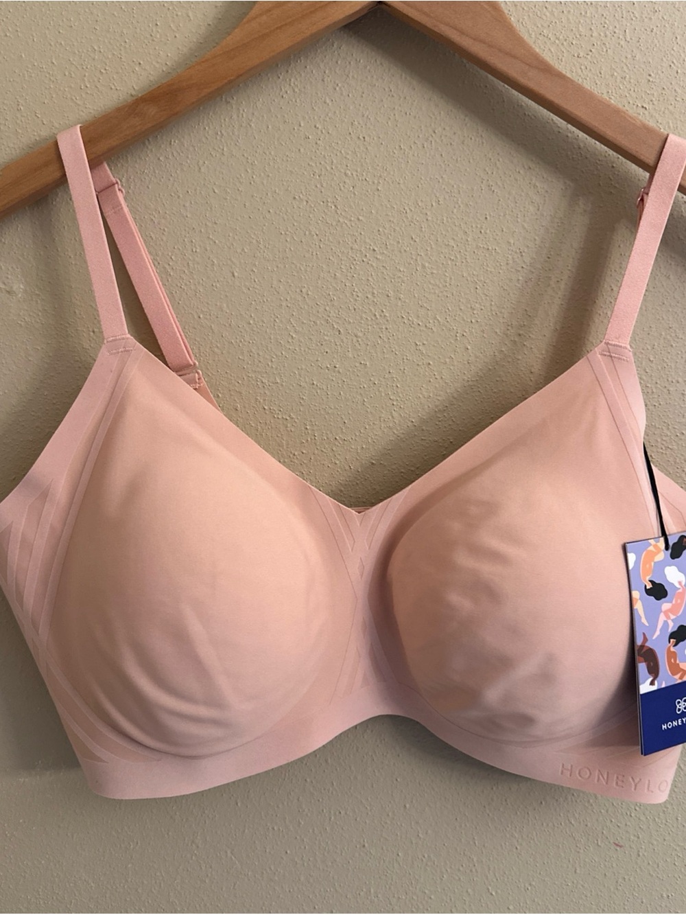 Honeylove Bra XL Pink Comfy Adjustable Supportive NEW